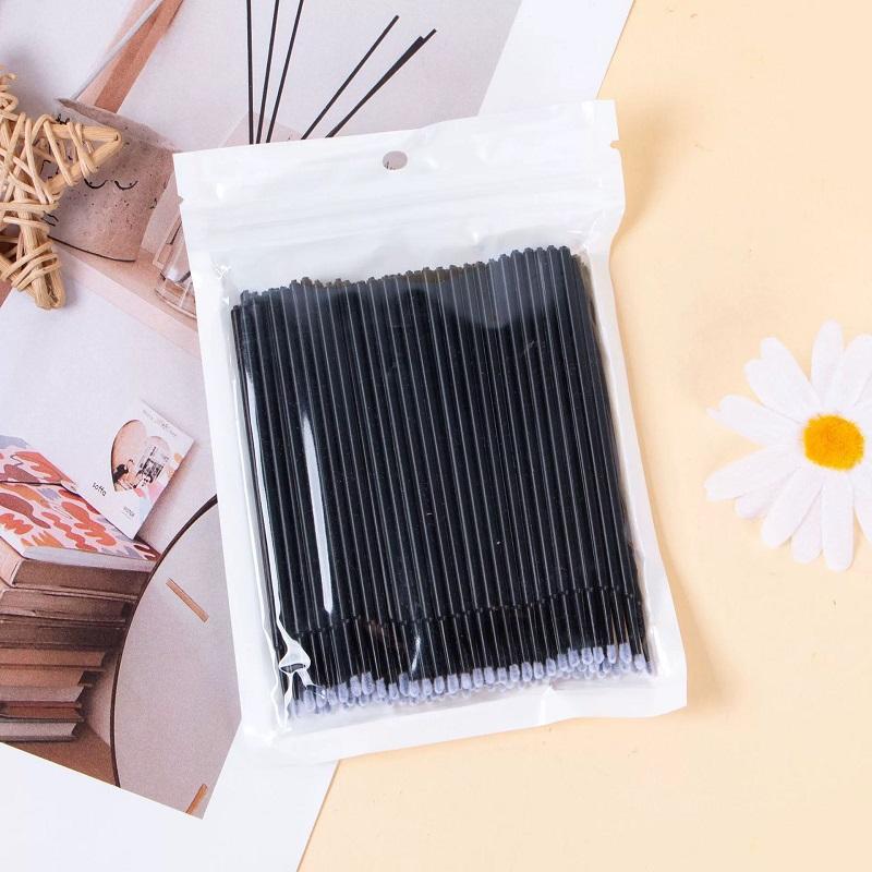 50/100PCS Ultra-fine eyeliner makeup remover cotton swab, cosmetic cotton swab, eyelash makeup remover, and eyelash cleaning sti