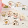 9Pcs Adjustable Rings for Girls Women Flower Butterfly Heart  Alloy Ring Fashion Beauty Jewelry Christmas New Year Gift for Girl