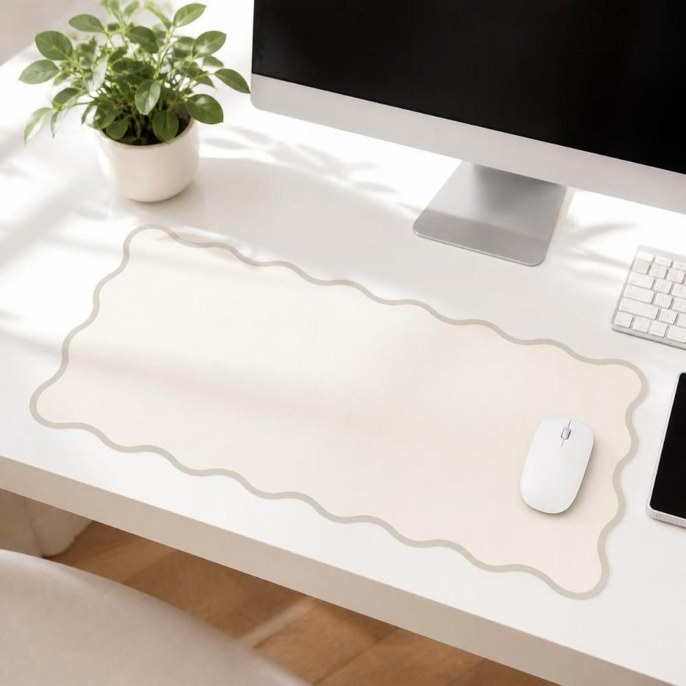 Non Slip Mouse Pad PU Leather Keyboard Mat Sweet Table Mat Home Decor