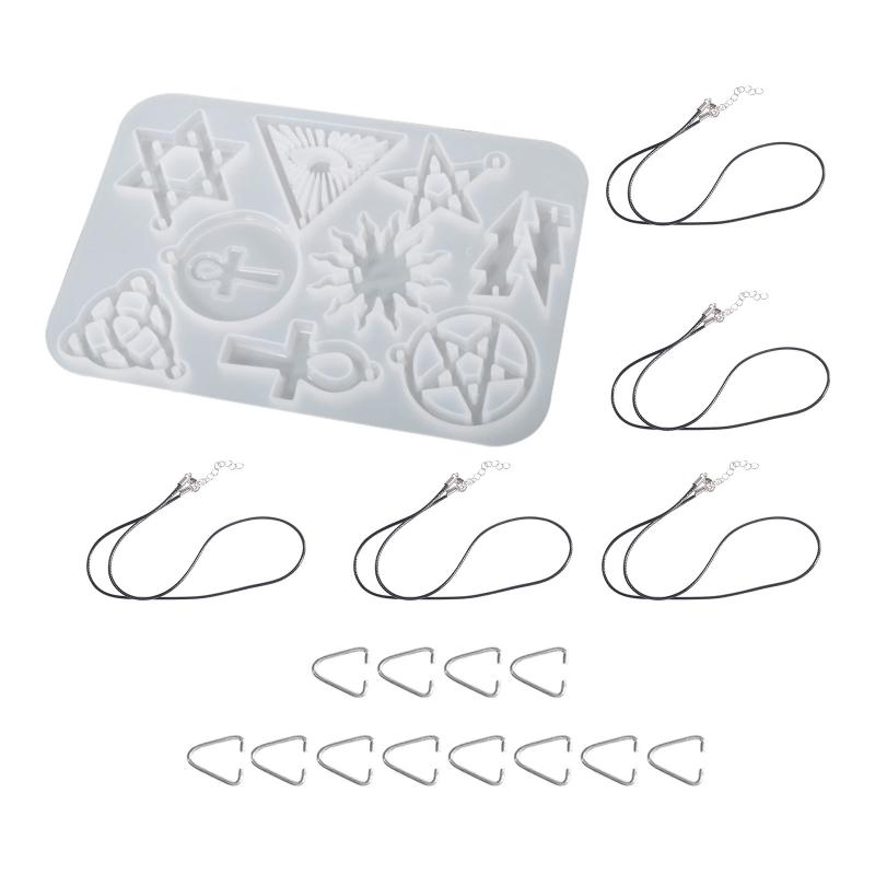 Pentagram for Sun Flower Earring Silicone Mold Suitable for Epoxy Resin Crafts Ornament Pendant Keychain Jewelry Making