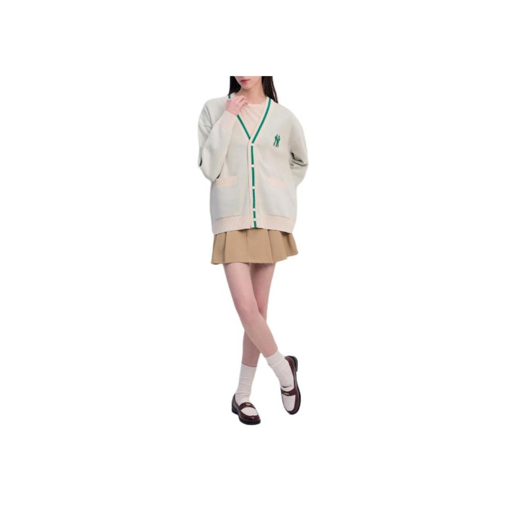 New MLB Gorpcore Knitwear Women's Cream 3AKCV0141-50CRD