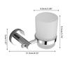 Stainless Steel Toothbrush Holder Rinsing Cup Drinking Glass Toothbrush Mug Hanger Toothpaste Holder Bathroom Accessory