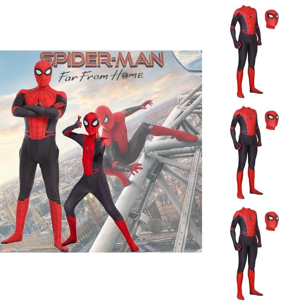 Quality Peter Parker Spider Man Far From Home Cos Costume For Adults And Kids**