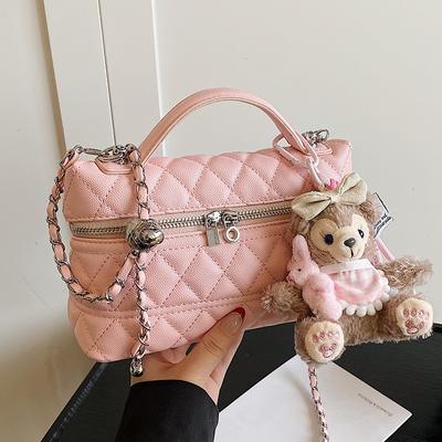 Süße, modische und hochwertige tragbare kleine quadratische Tasche, Nischen- und vielseitiger rhombusförmiger Ketten-Umhängetasche