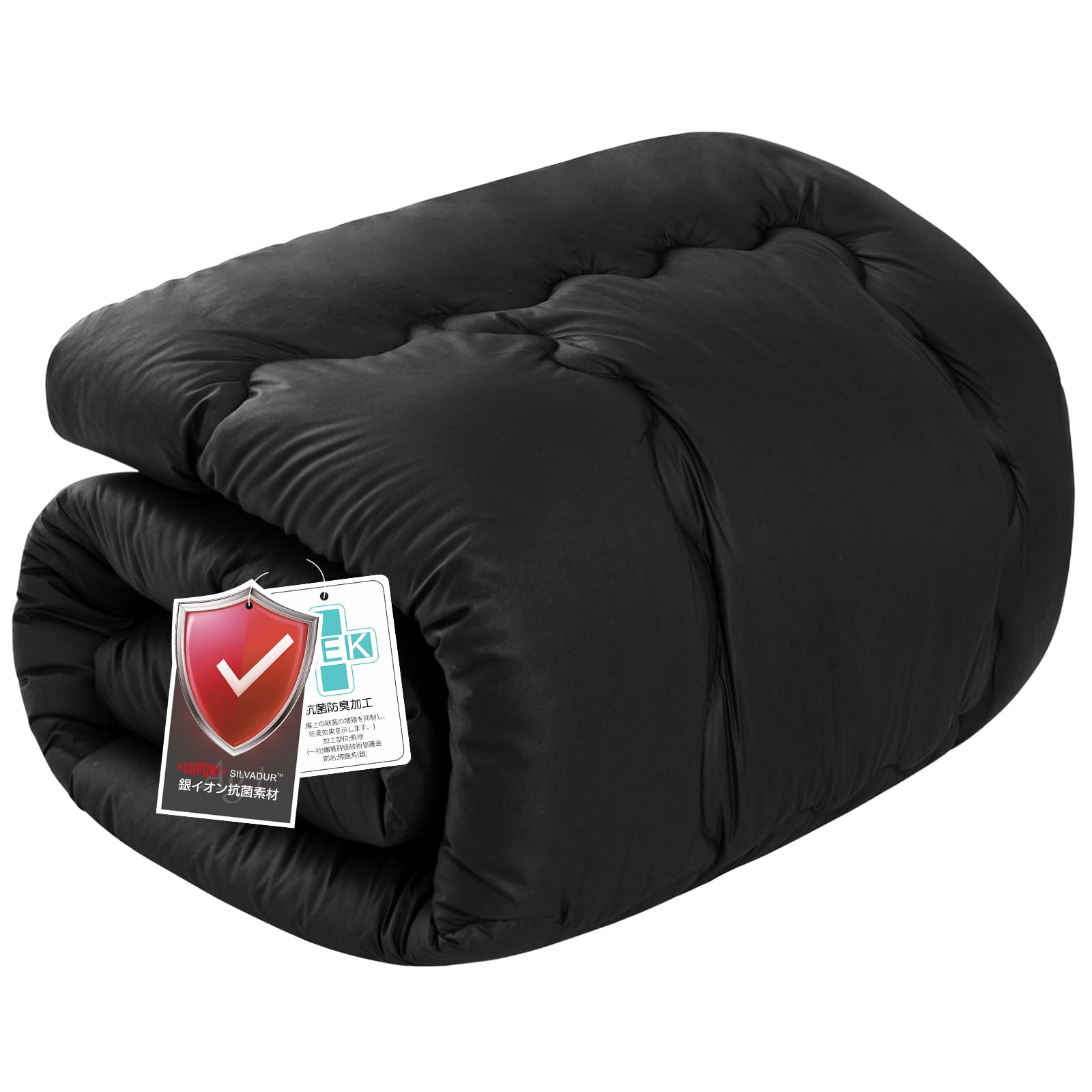 

Matdeco Однотонное черное чернило SEK Гигиена Запах Пылевой клещ Подходит для и Зимнее одеяло, (12-Сетка), 150x210см, Черный, 1.6кг, 1.6кг, Стираемый,