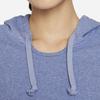 Nike Solid Color Drawstring Cropped Hoodie Women Tops Blue DD4639-493