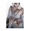 Tooxika Plaid Woolen Coat Winter New Style Over Knee Double-breasted Large Pockets Loose Mid-length Coat