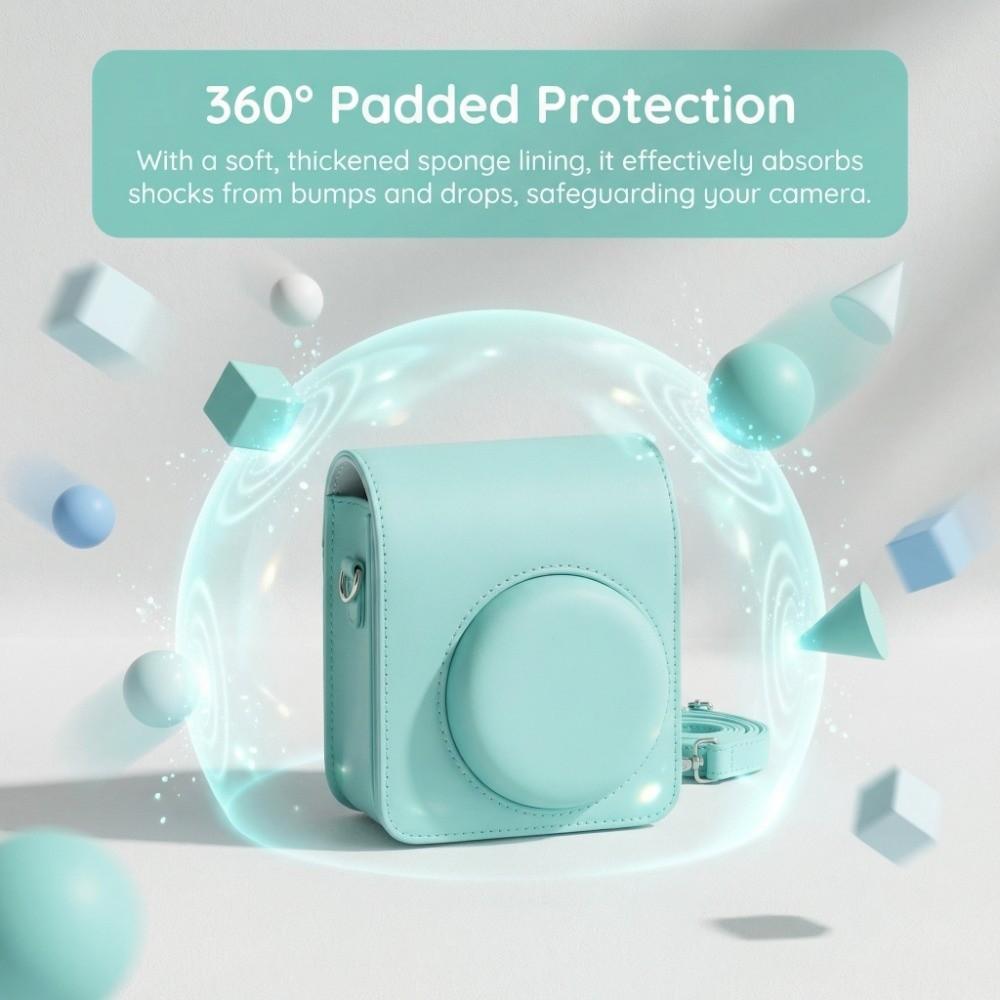 PU Leather Crossbody Storage Bag Protective Cover for Fujifilm Instax Mini 13 Travel