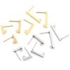 20pcs 316 Stainless Steel Geometric Polygonal Earring Stud Earring Hooks Posts Connector For DIY Earring Jewelry Making Supplies