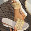Fashion Summer Beach Pull On Wedge Slippers Women 2025 Mesh Platform Slippers for Women Solid Plus Size Woman Slides