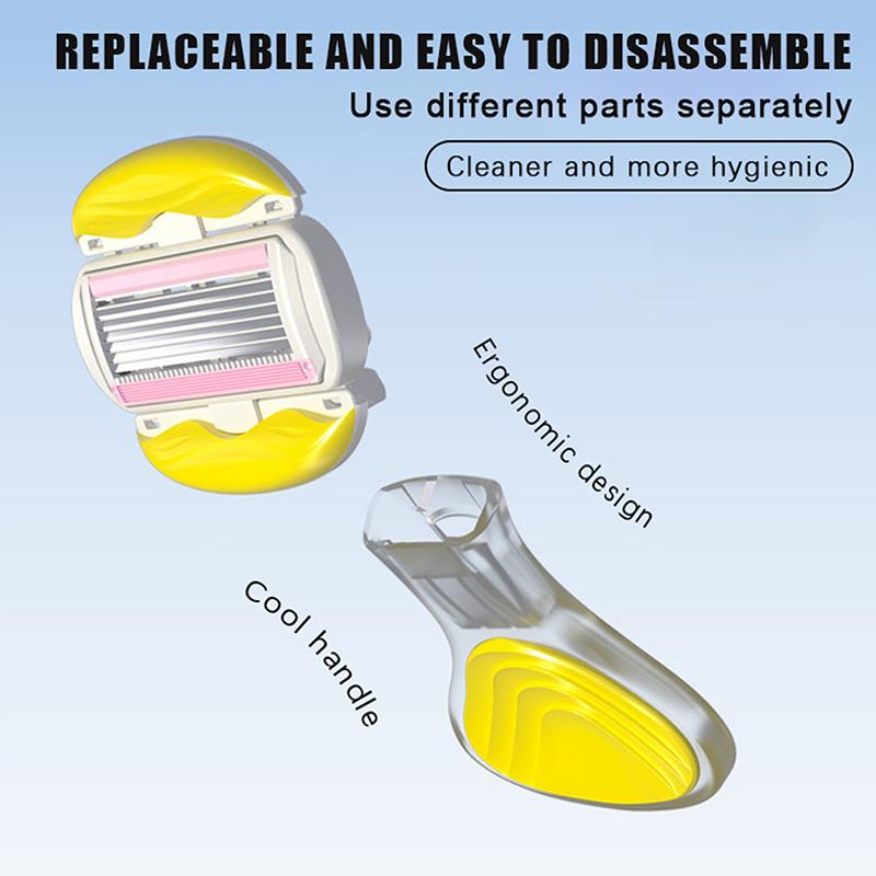 Portable Comfortglide Women Razor For Travel Face Leg Bikini Body Hair Shaving With Aloe Vera Soap Lady Manual Shaver Set