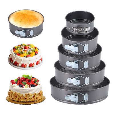 1Pcs 12/16/20/24/28cm Springform Cake Pan Carbon Steel Non Stick Leakproof Cake Baking Pans with Removable Bottom Round Mold