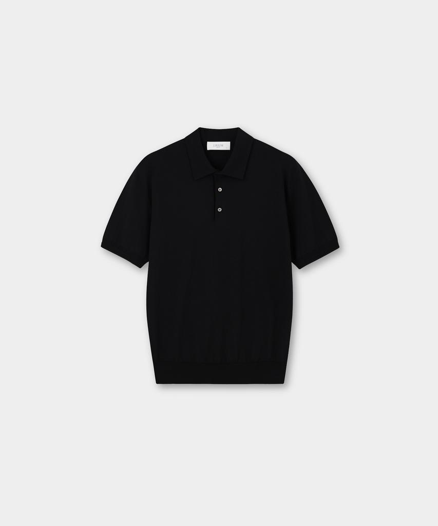 Jeilium Cotton Summer Essential Polo Neck Black (Dry Touch)