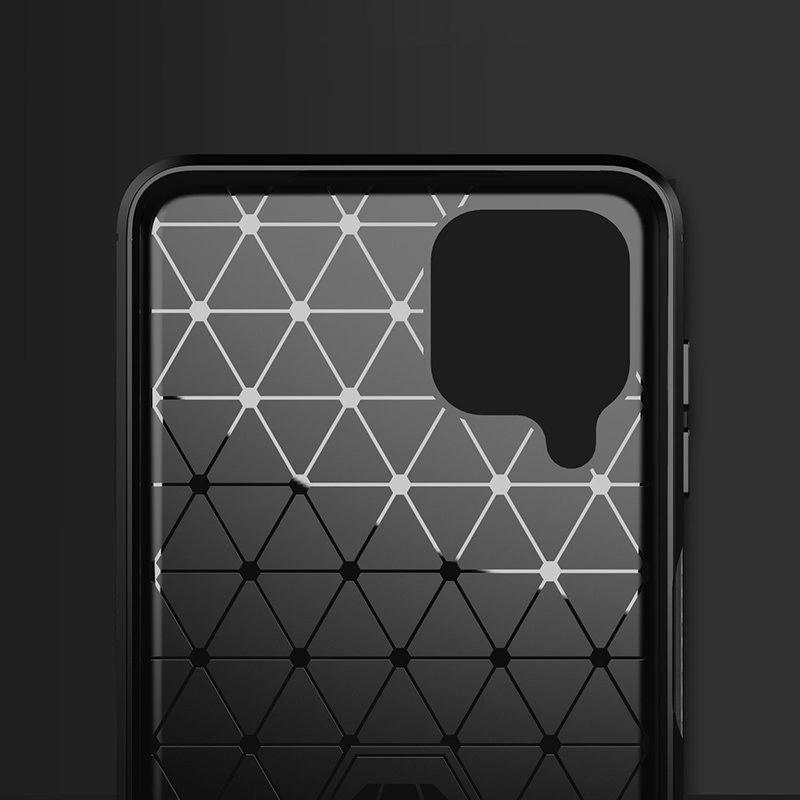 Carbon Case Flexible Case Cover Samsung Galaxy A22 4G Black