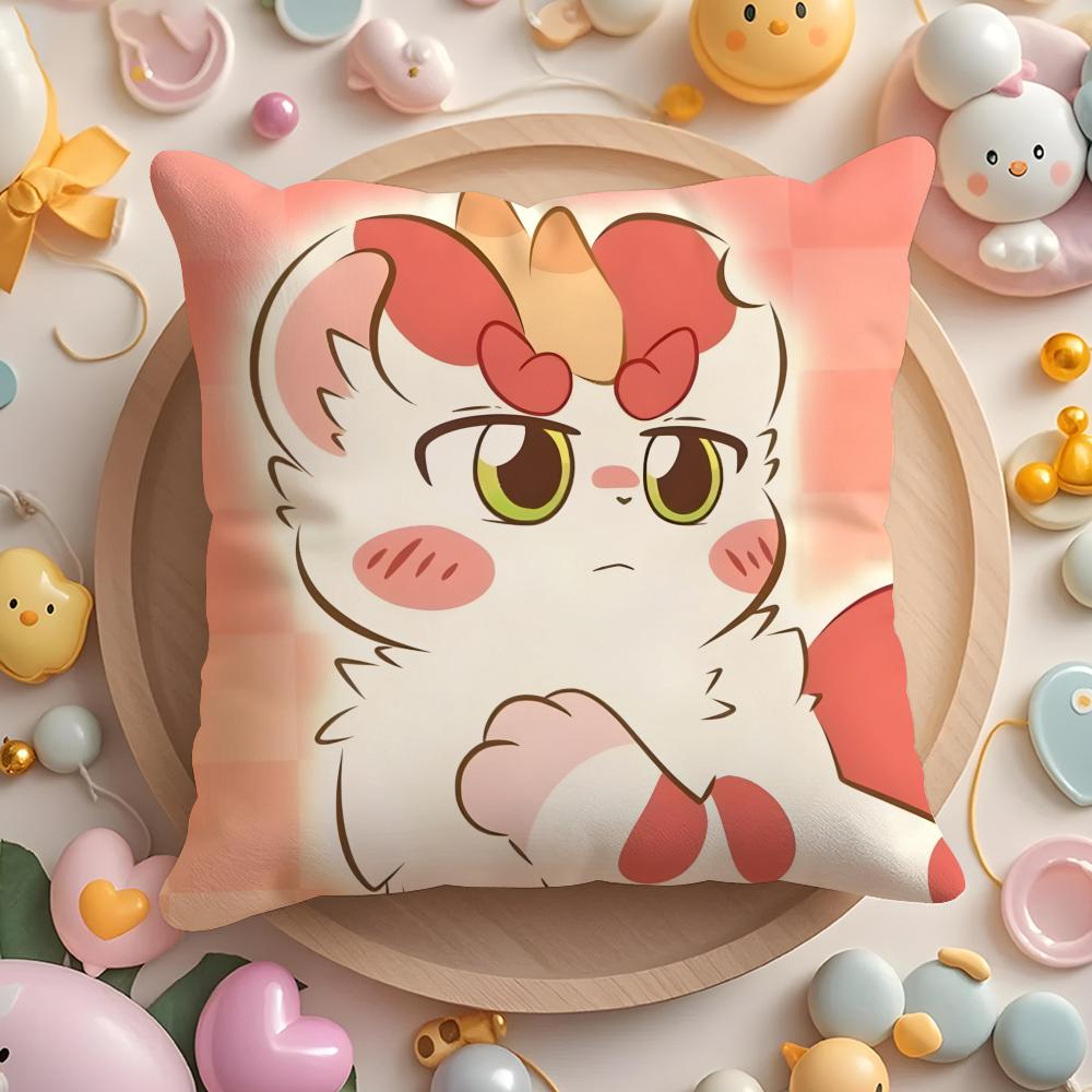 Cute You Shou Yan Cushion Cover Home & Car Multi-Scene Pillow Cover - Reversible, Soft & Durable for Daily Use
