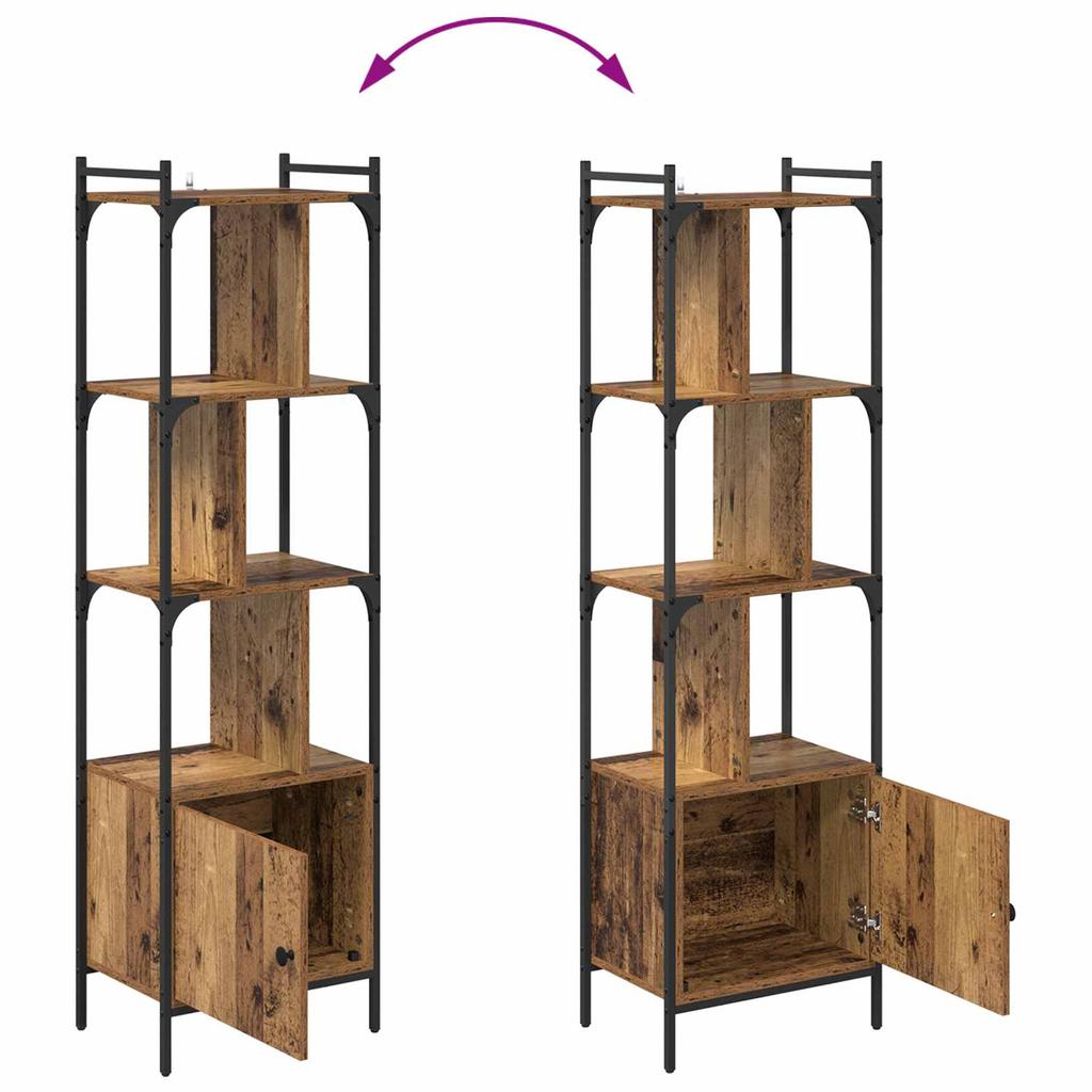 Vintage Wood Bookshelf 44.5 x 30 x 154.5 cm Engineered Wood