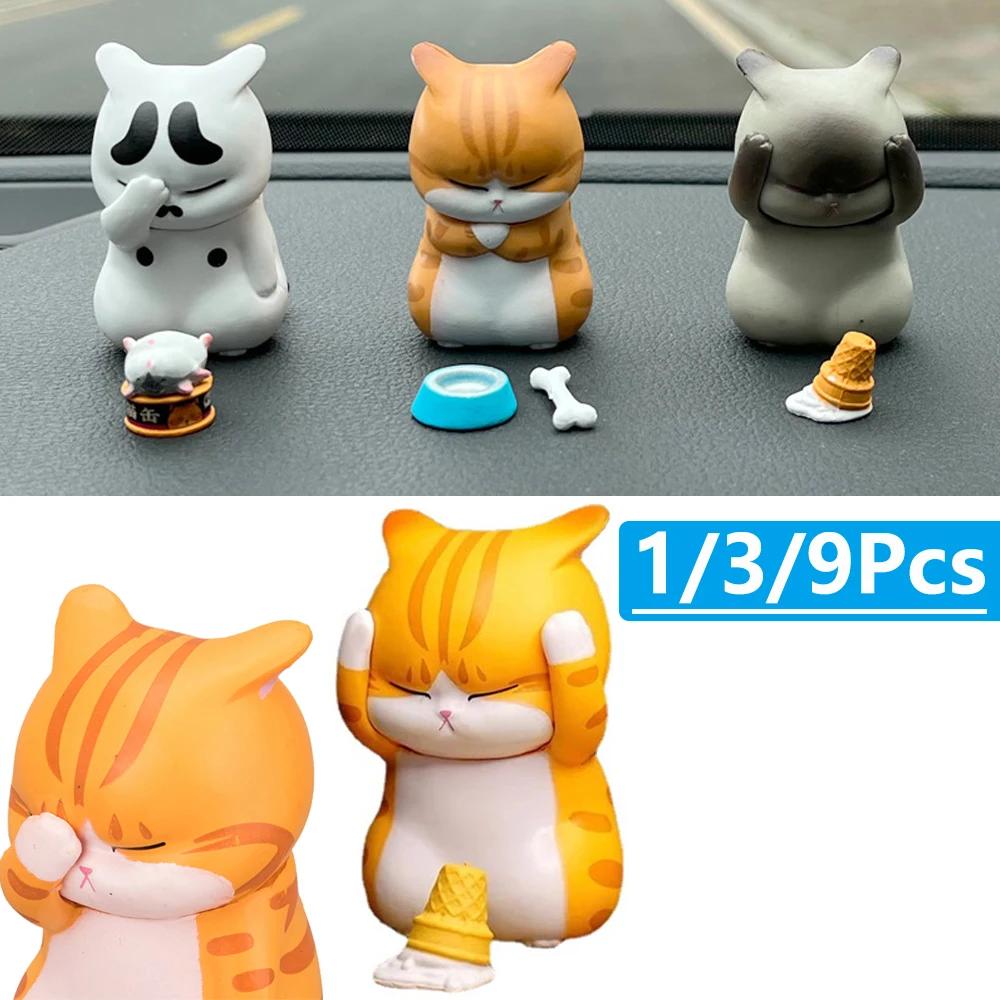 1/9 Kawaii Cat Doll Ornaments Figures Statue Mini Model Desktop Toys Gifts for Room Office Kids Car Home Decoration Accessories