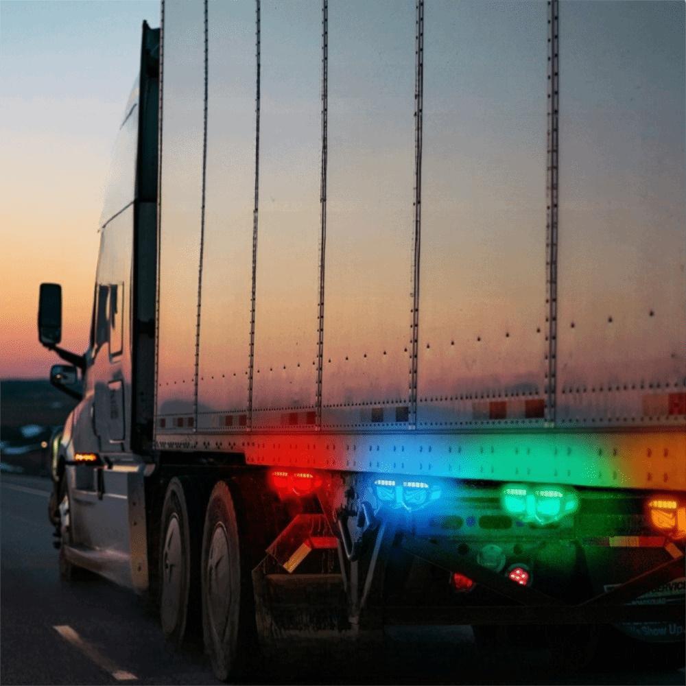 12-24V Truck Taillight Multi-Mode Side Signal Light Creative Safety Warning Lamps Car Decor