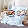 Cute BROWN & FRIENDS Blanket—Perfect for Use On Sofas, Beds, In Cars, Living Rooms, and Bedrooms. A Wonderful Gift for Children.