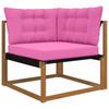 Outdoor Sofa Cushion Set 3 Pcs Pink Polyester