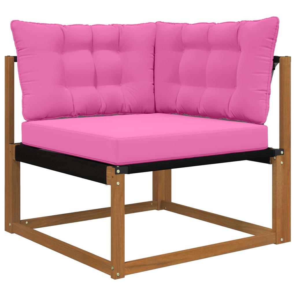 Outdoor Sofa Cushion Set 3 Pcs Pink Polyester