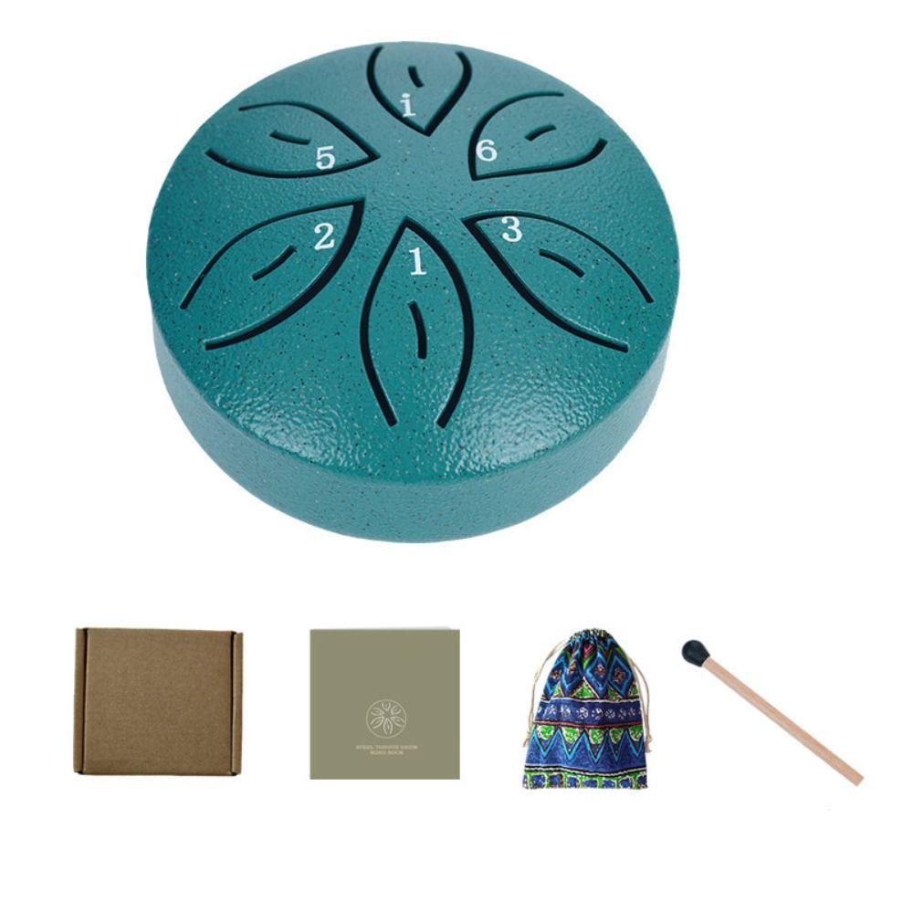 3 Inch Mini Hand Pan Drums 6-Tone Meditation Drum Steel Tongue Drum Set  Beginner