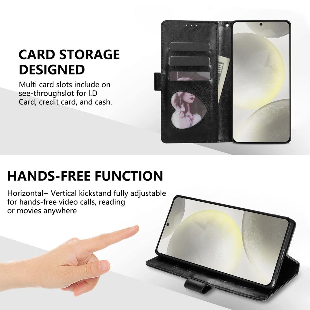 Für Xiaomi 15T Pro Hülle mit Ständer Glitzer Handy Lederhülle Reißverschlusstasche