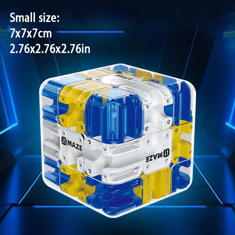 3D Maze Magic Cube Puzzle Toy Kid Labyrinth Rolling Ball Transparent Intelligen Cube Logical Thinking Antistress Education Toy