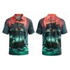Men's Halloween Printed Short Sleeve Shirt for Party and Daily Wear
