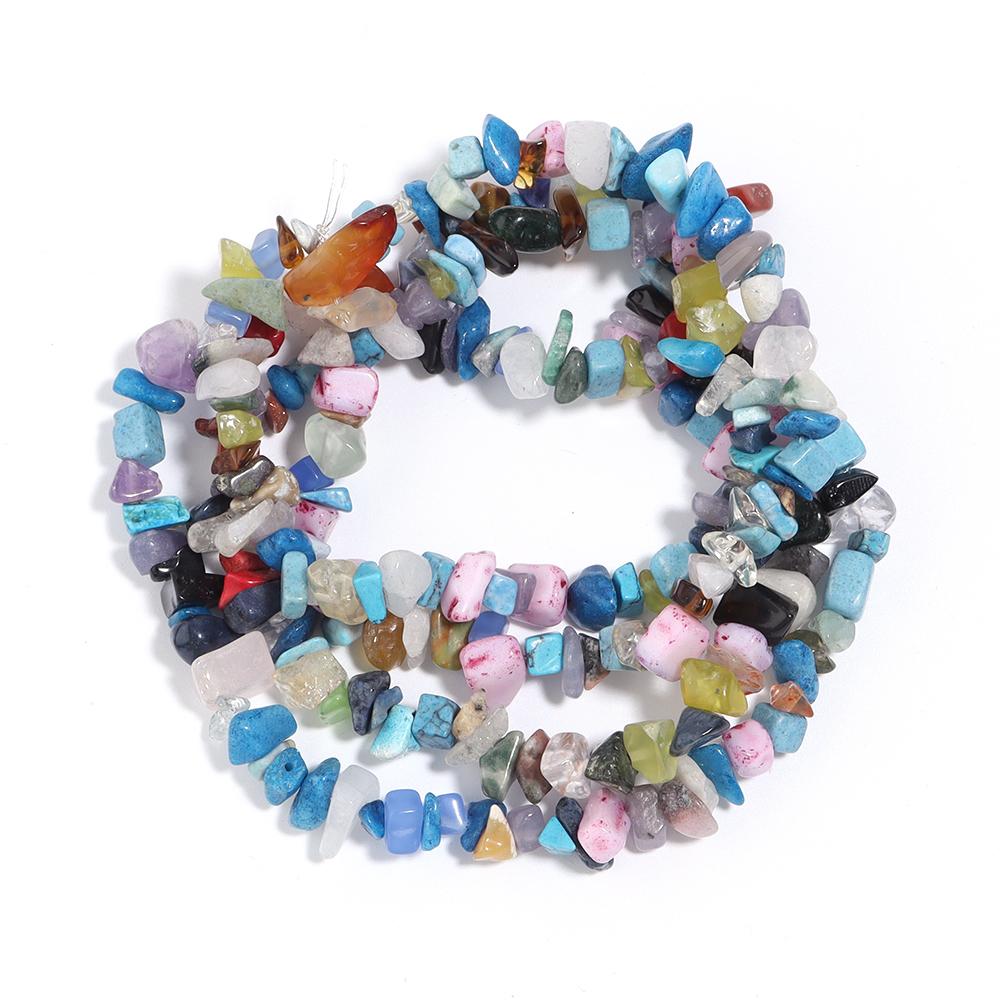 Natural Stone Beads Irregular Crystal Aquamarines Amethysts Gravel Chips Beads For Jewelry Making DIY Bracelet Necklace Accessor