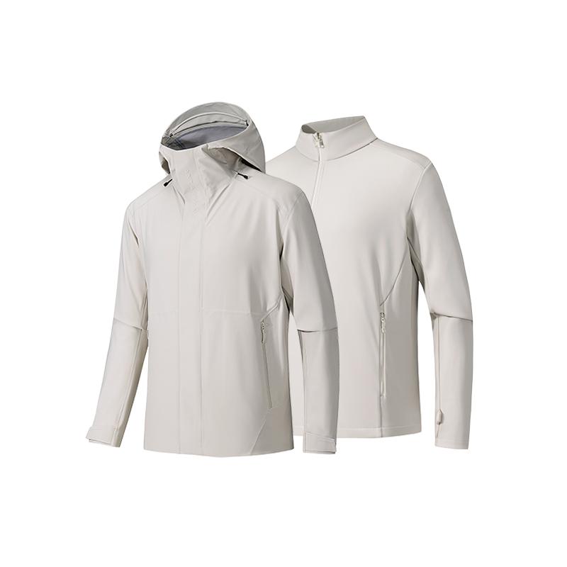 

Anta Удобная Универсальная Водонепроницаемая Куртка Три-в-Одном С Капюшоном И Молнией Мужские Куртки 152540613-1 XL