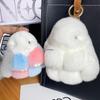Mini Rex Rabbit Fur Pom Pom Keychain Bag Charm Keyring