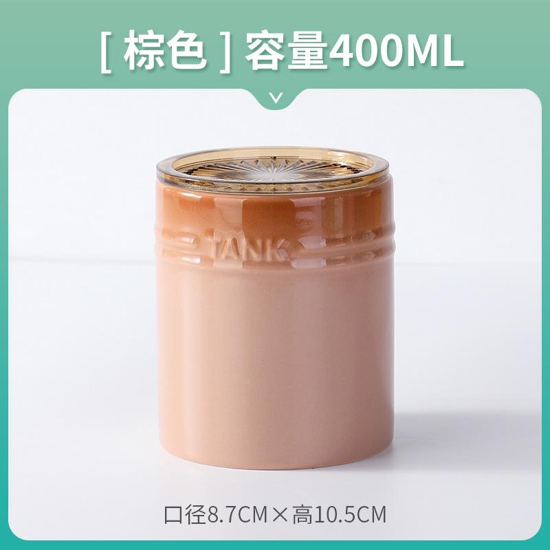 Colorful Ceramic Storage Tank Creative Household Kitchen Grains Coffee Flower Tea Candy With Lid Storage Box Sealed Jar