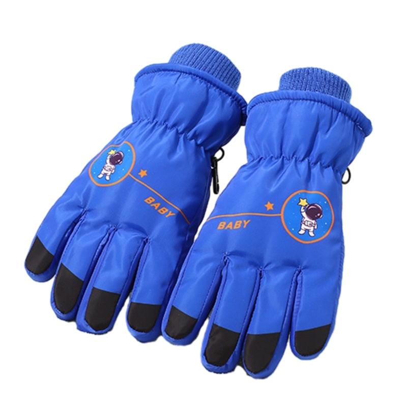 Winter Children Waterproof Windproof Gloves Cartoon Snow Sports Skiing Snowboard Cold Weather Road Cycling Necessaries