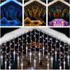 LED Curtain Icicle String Lights Christmas Garland Faiy Light Droop 0.4-0.6m Xmas Garden Street Outdoor Decorative Lighting