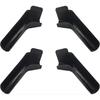 RV Rain Gutter Spouts 4 Pack, 2 Left & 2 Right- Black