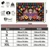 Skulls Sugar Skull General Banner, Colorful Polyester Backdrop for Party Decorations & Photo Booth