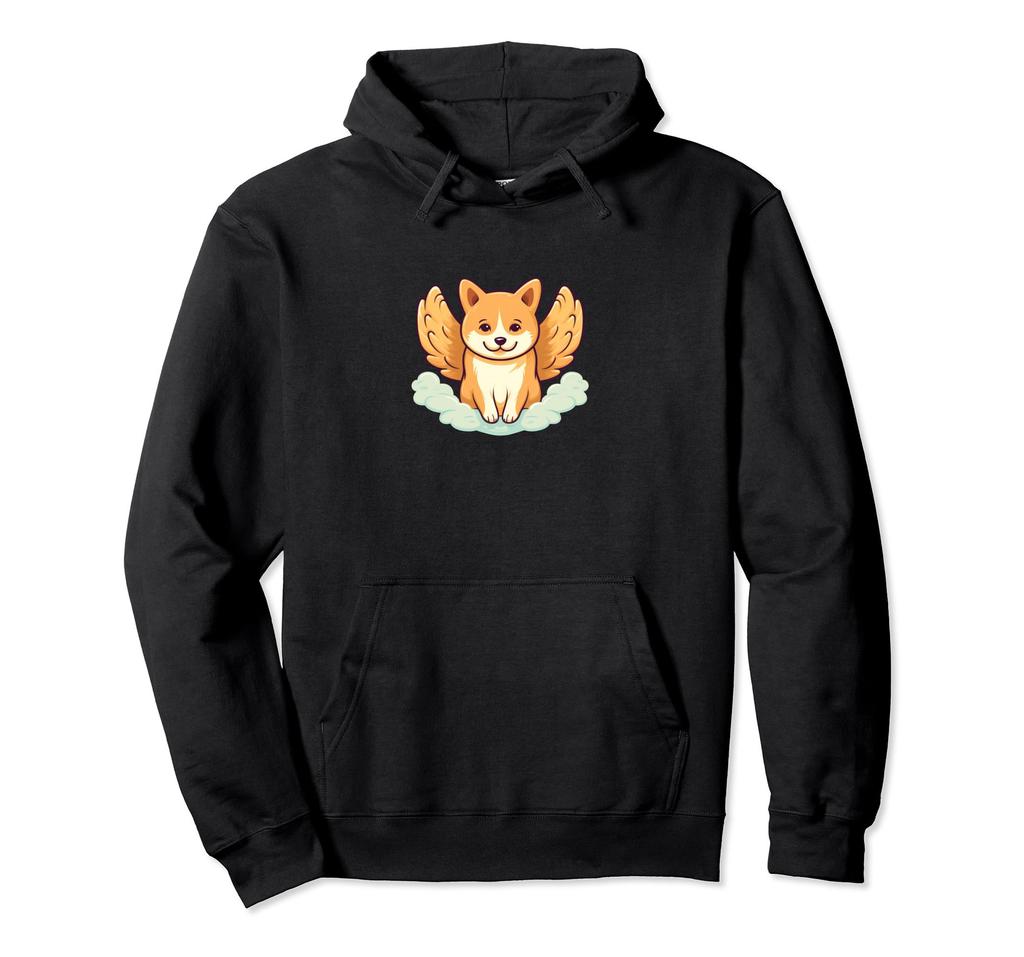 Cute Shiba Inu Angel Wing Design Design for Dog Lovers Hoodie