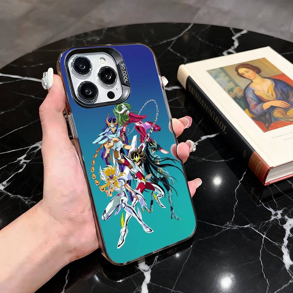 S-Saint Seiya Knights KZ Z-Zodiac Phone Case For iPhone 17,16,15,14,13,12,11 Plus,Pro Max,Colorful Silver Phone case Funda Cover