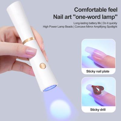 Handheld Nail Lamp Portable 3W LED 25/60S Timing Rechargeable Gel Polish Drying UV LED Nail Light Manicure Dryer Nail Salon Nail Art Tools