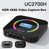 UC2700H HDR VRR USB Game Streaming Equipment Live Broadcast 2160p OBS VMix 4K60 Loopout HDMI VIDEO CAPTURE Card Box PS5 Grabber