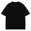European & American Street Style Rivet Design Unisex Oversized T-Shirt