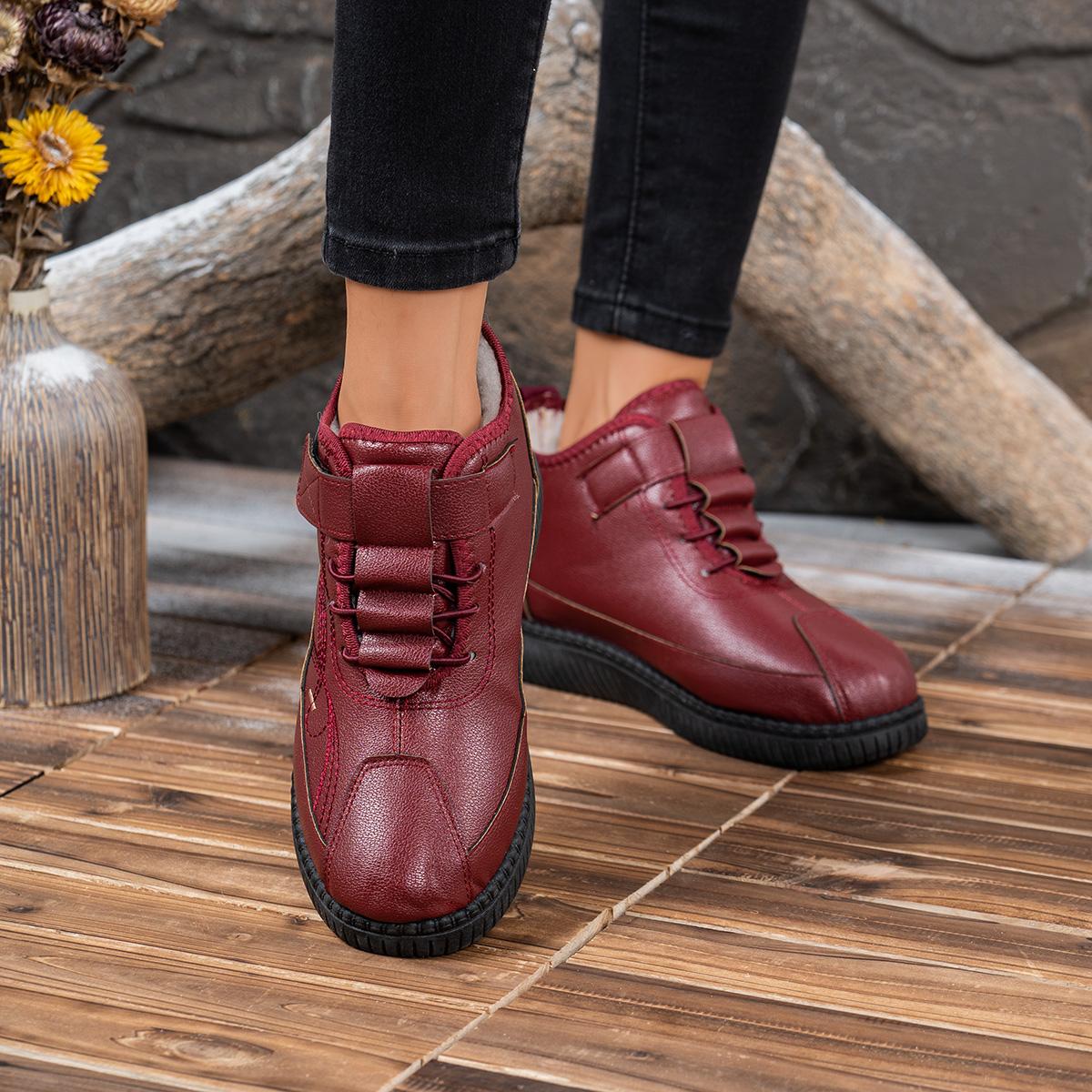 

Women s shoes, women s casual shoes, waterproof, fleece, thickened warm cotton boots, new style anti-slip leather shoes 36