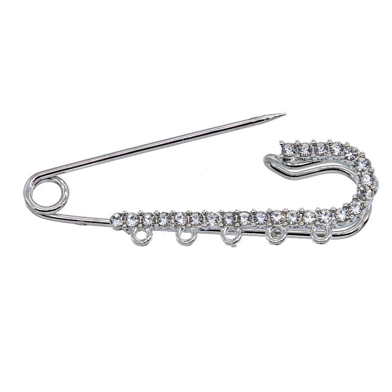 Classic inlaid high-grade CZ rhinestone charm pin female models long brooch delicate jewelry hundred matching fashion style