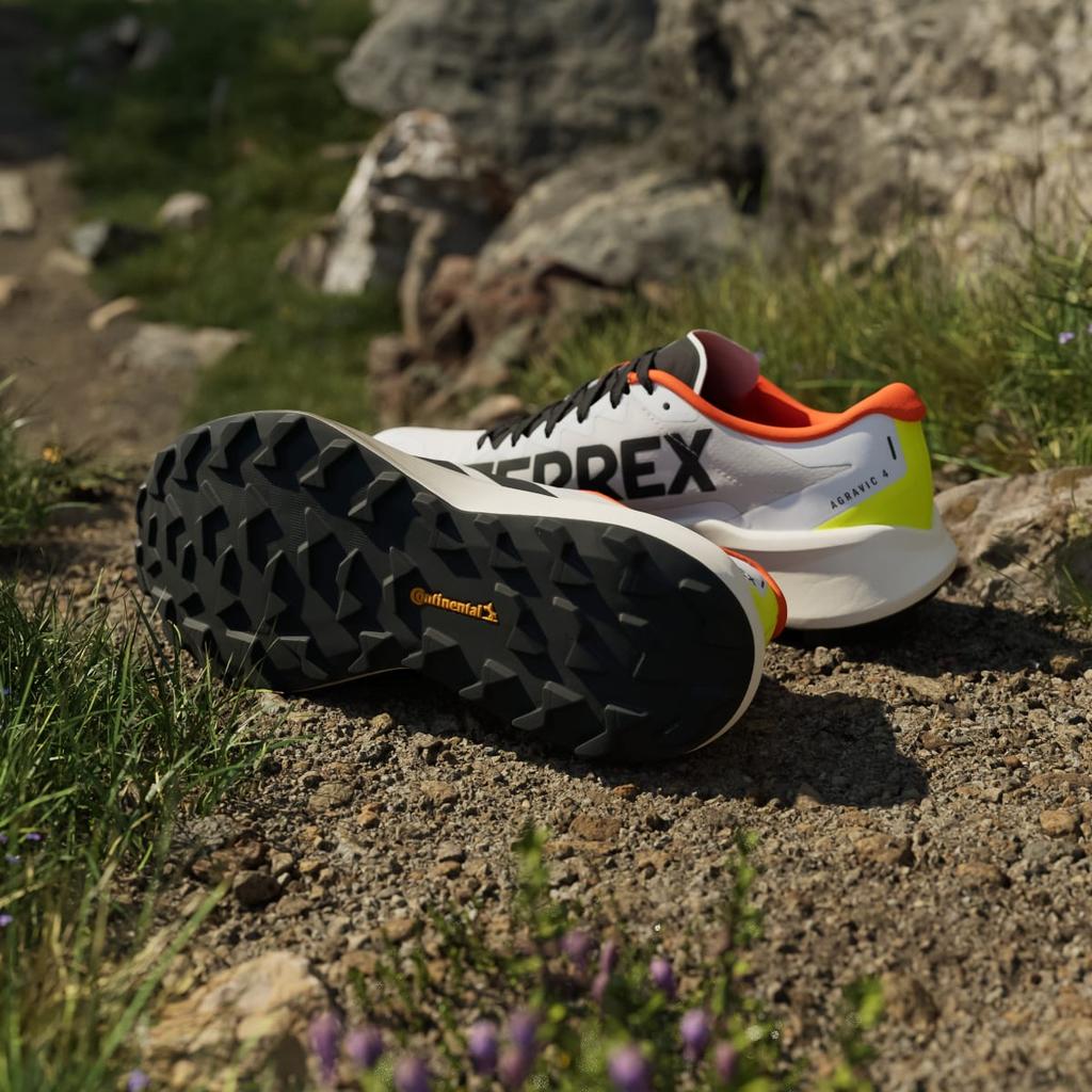 adidas Terre Agravic 4 Trail Running KJ8872 Men's Terrex Sports Shoes Cloud White / Core Black / Semi Impact Orange