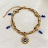 Bohemian Style Multilayer Titanium Steel Evil Eye Women Bracelet Jewelry