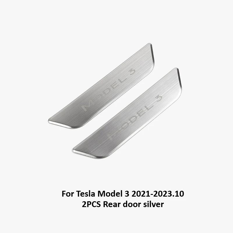 Stainless Steel Door Welcome Pedals for Tesla Model Y Juniper Model 3 2025+ Sill Protector Bars Cover Interior Car Accessories