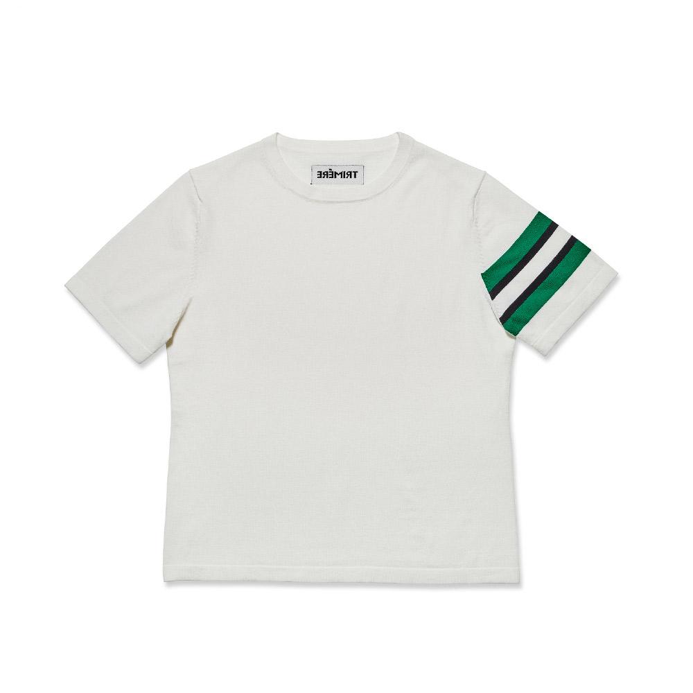 TRIMERE Signature Line Short Sleeve Round Knit Woman Ivory