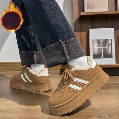 Cotton Shoes for Women - New Style with Added Insulation - Women's Versatile Retro Platform Shoes