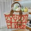 2025 Handmade Genuine Leather & Canvas Tote - Colorful Women's Garden Shopping Bag